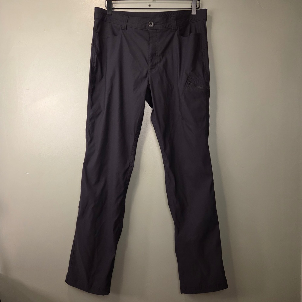 Eddie Bauer Women's Straight Leg Pants Nylon Black Size 14 Casual Outdoors